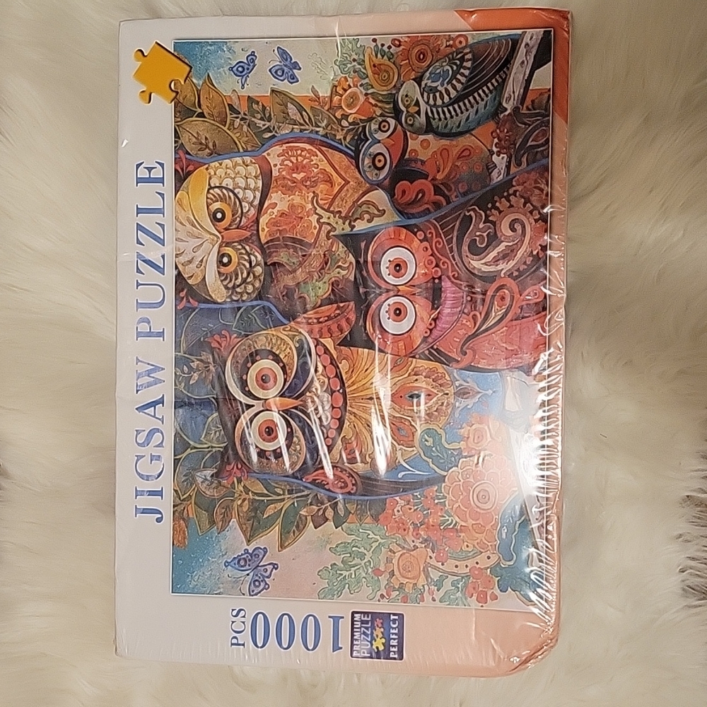 NIB 1000 Piece Boho Owl Jigsaw Puzzle